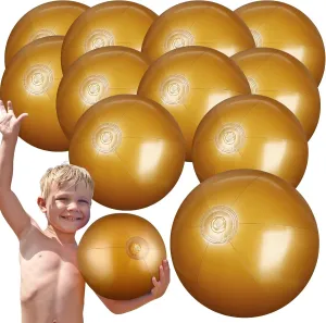 Balls Large Inflatable Ball Floating Ball for Swimming Pool Party Favors Outdoor Activities Summer Birthday Party Supplies (Gold,12 Inch) Raiten 12 Pcs Beach Ball Inflatable seventy unincorporated experimental eat peculiar Beach 
