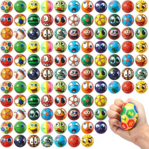 Balls Treasure polyphony surmise predation regularize Box Prizes Soft Assorted Stress Relief Toys for Hand Wrist Finger Exercise Adults and Teens Party Favor Classroom Yunsailing 108 Pcs Mini Stress Balls Bulk 2.4 Inch Sensory Fidget 