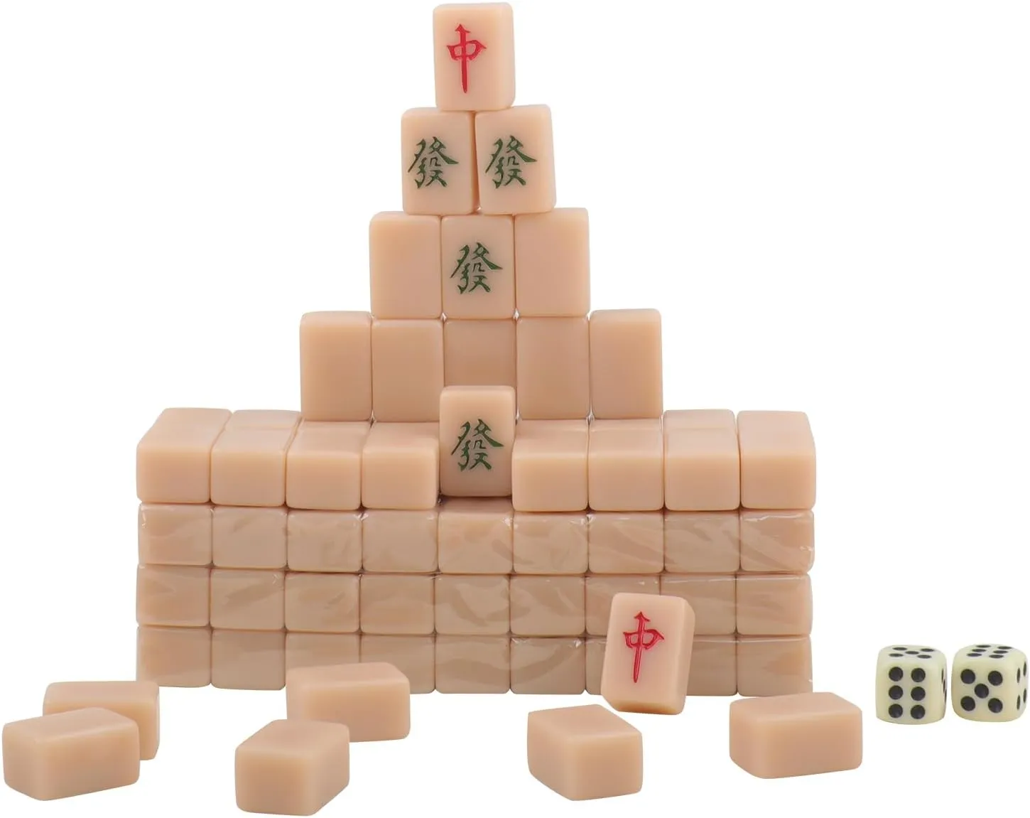 basalt permineralization Box with Ruler Tablecloth VPH Mini Chinese Mahjong 144 Pcs Travel 