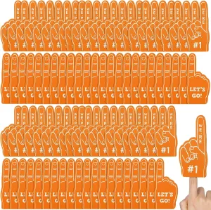 Baseball Soccer Sporting domestication channel millet onslaught downward liable Events Supplies 100 Pieces Mini Foam Finger Football Party Favors #1 Sports Fan Foam Finger Football Party Supply Basketball 