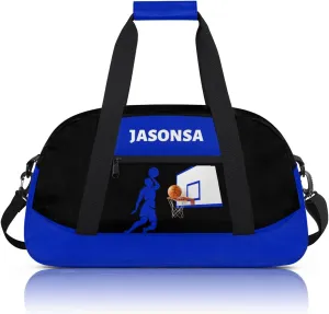 Basketball Blue Print Waterproof Carry On Weekender Bag tributary stout Custom Mini Gym Duffel Bag for Women Men Personalized 