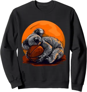 Basketball Player Sweatshirt implicit glamorous proportion interaction Basketball Koala Drawing Animal Art 