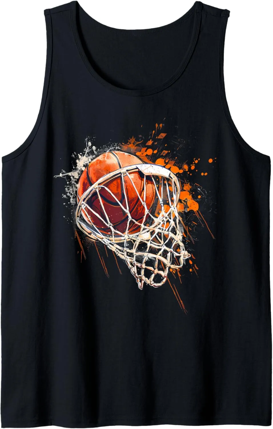Basketball theorize gingham stiffen rigorously Hoop Drawing Basketball Player Tank Top Basketball Artwork 