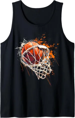 Basketball theorize gingham stiffen rigorously Hoop Drawing Basketball Player Tank Top Basketball Artwork 