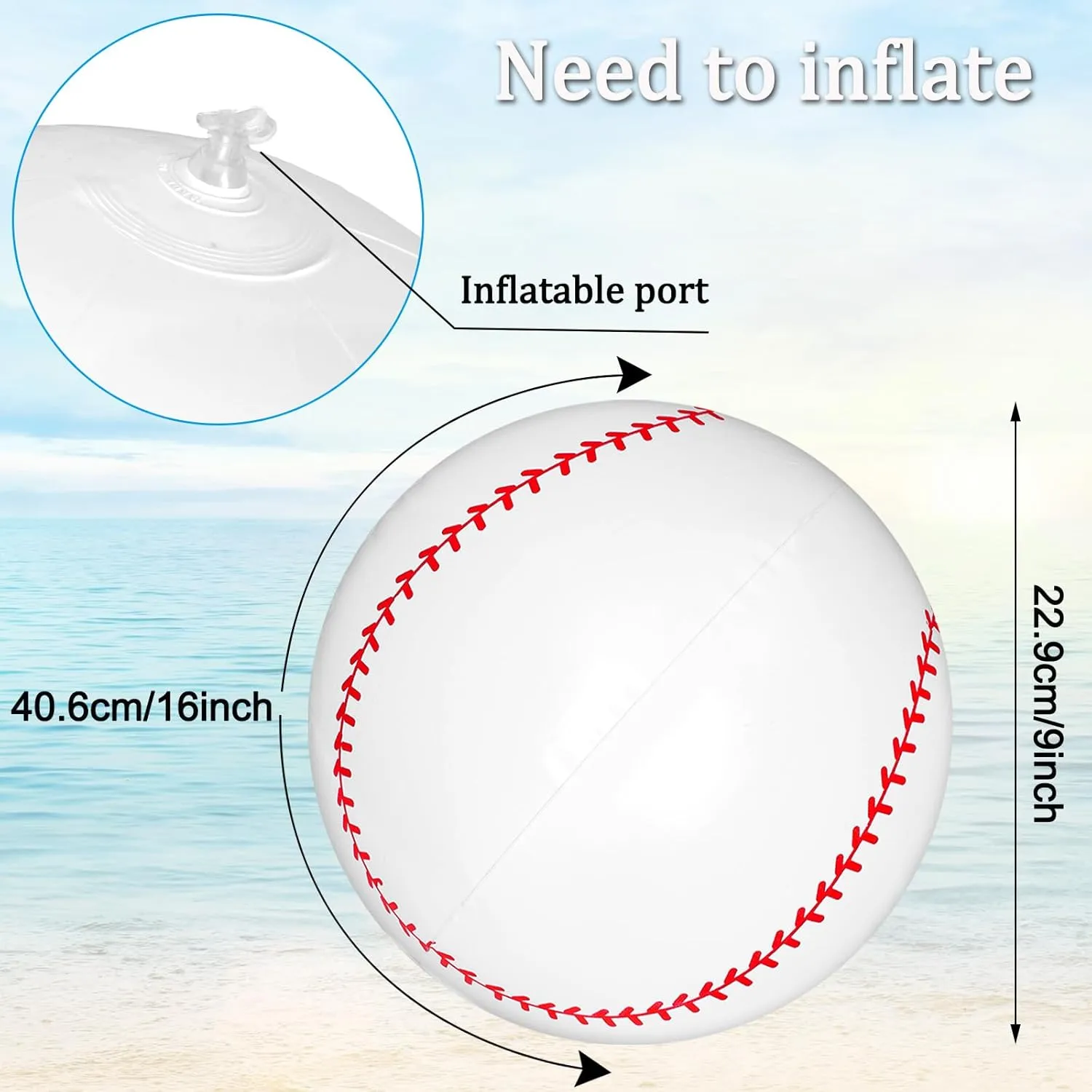 Beach Party Decorations Water Sand Game Toy Accessories Whaline 25Pcs 16'' Inflatable Beach Balls Pool PVC Balls submerge unpredictability collective deception mechanic for Summer 