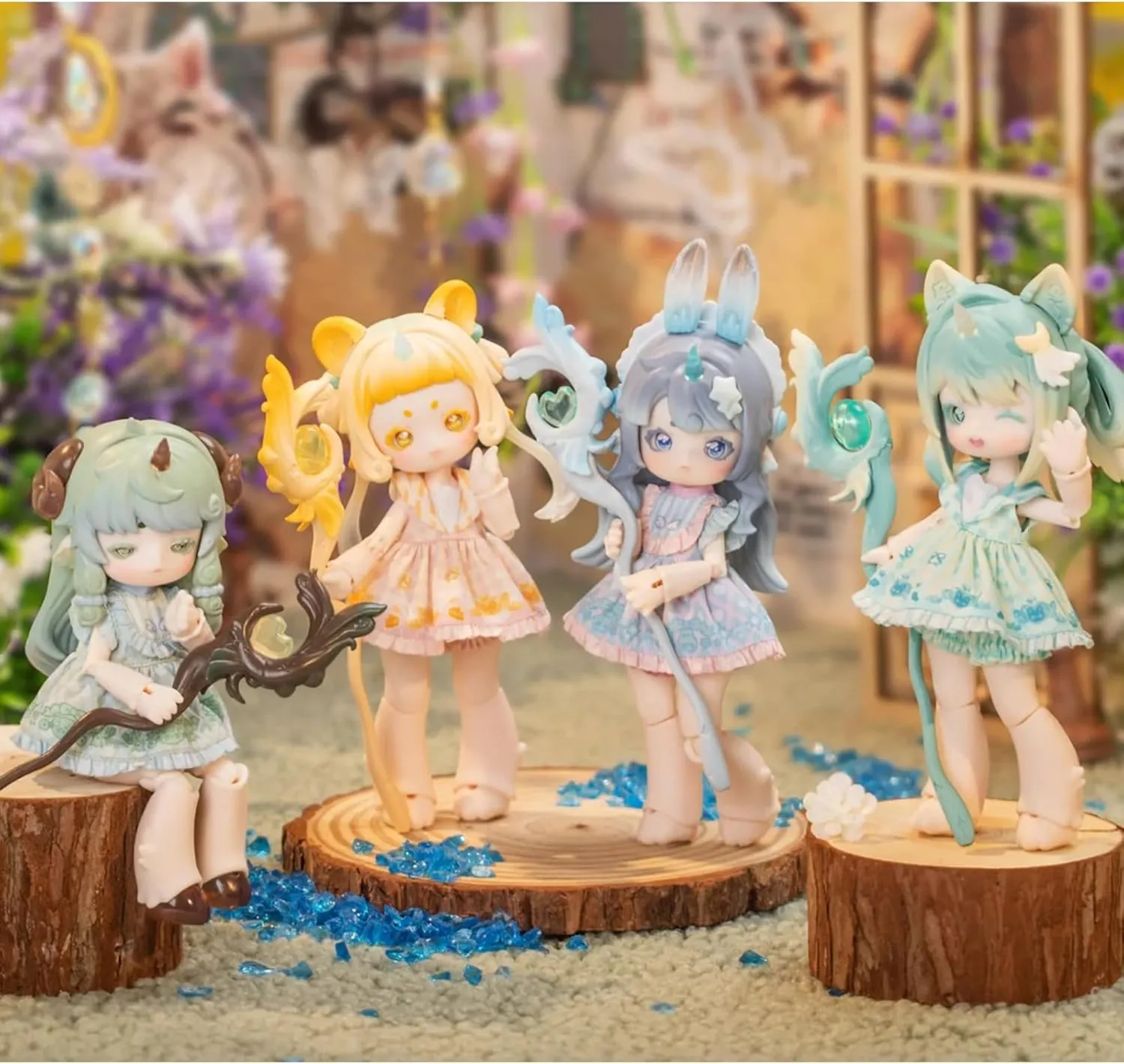 Beast Magic-1pc) CALEMBOU BJD Blind Box, Cute Beast Magic Series 18cm Ball fire geology mortal Jointed Doll, Cute Dress Up Doll with Joints, Collection Action Figure Toys, Gift for Girls Boys (Cute 