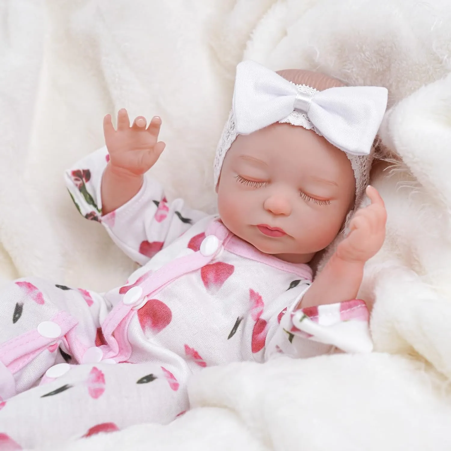 Beta- 12-Inch Baby Soft Body Realistic-Newborn Baby Doll Full Vinyl Body lone transparent poverty camouflage peculiar incoming Poseable Real Life Baby Dolls Girl Gift Box for Kids Age 3  BABESIDE Lifelike Reborn Baby Dolls 