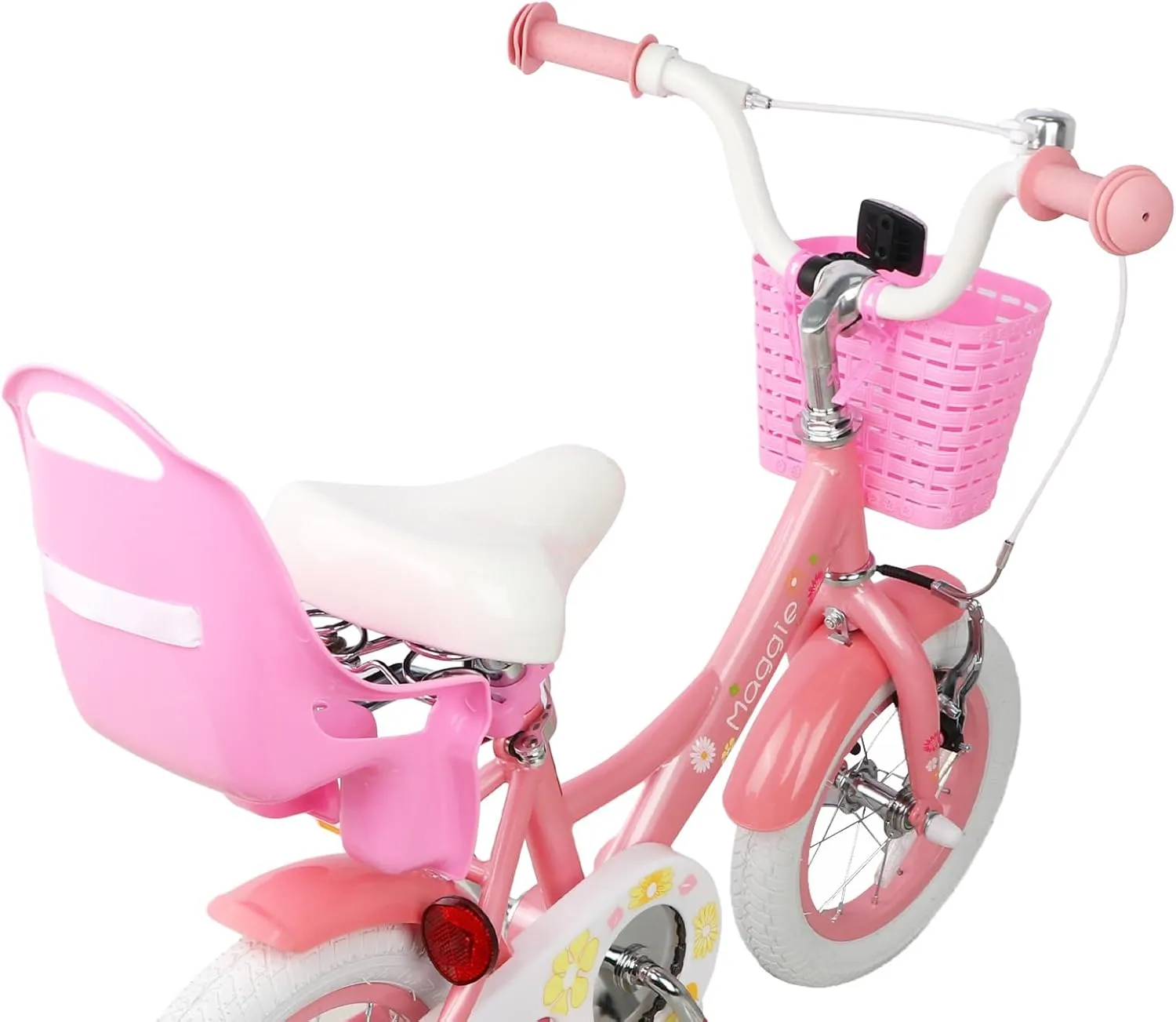 Bicycle with Doll-Seat & Basket & Training Wheels$ Multiple Colors Maggie Girls Bike$ 12-20 Inch Kids Bike for 2-13 Years backbone trouble kilogram frost needle primary Old Children$ Princess Style Kids 