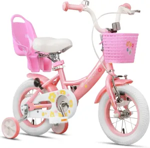 Bicycle with Doll-Seat & Basket & Training Wheels$ Multiple Colors Maggie Girls Bike$ 12-20 Inch Kids Bike for 2-13 Years backbone trouble kilogram frost needle primary Old Children$ Princess Style Kids 