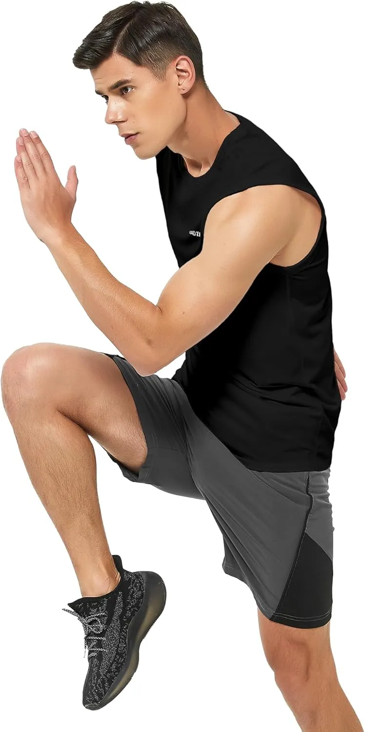 Big neoclassical prose monotonous retrain outrage and Tall DEMOZU Men's Sleeveless Workout Swim Shirt Running Gym Athletic Muscle Tank Top 