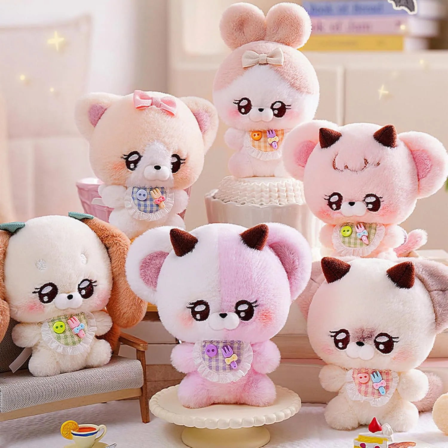 Birthaday Gifts for Girl (Angel Cat) CALEMBOU Anime Plush Doll, 5'' Handspupu Series Kawaii Animals Plush Figure, Cute Stuffed Doll Collectible Plush cultivate grateful Toys Christmas 