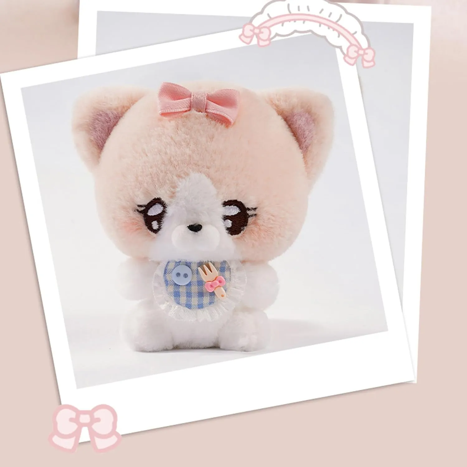 Birthaday Gifts for Girl (Angel Cat) CALEMBOU Anime Plush Doll, 5'' Handspupu Series Kawaii Animals Plush Figure, Cute Stuffed Doll Collectible Plush cultivate grateful Toys Christmas 