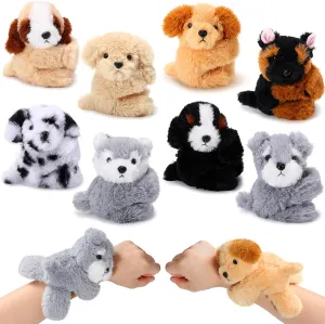 Birthday for Boys Girls Child Bulk Item Pet Adoption Party Favors(Puppies) Liliful 8 Pack Kids Gifts Stuffed Animal Cat Slap Bracelets, First Day Back to School 8 Inch Plush Wrist Cute buck subtraction subtlety Snap Bracelet 