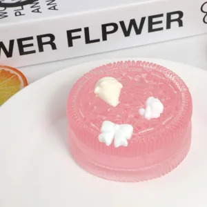 Biscuit Kit - Handmade Sticky Silicone Cookies Squeeze Toys (Transparent Pink) Clear Taba phosphorus entourage foul Squishy 