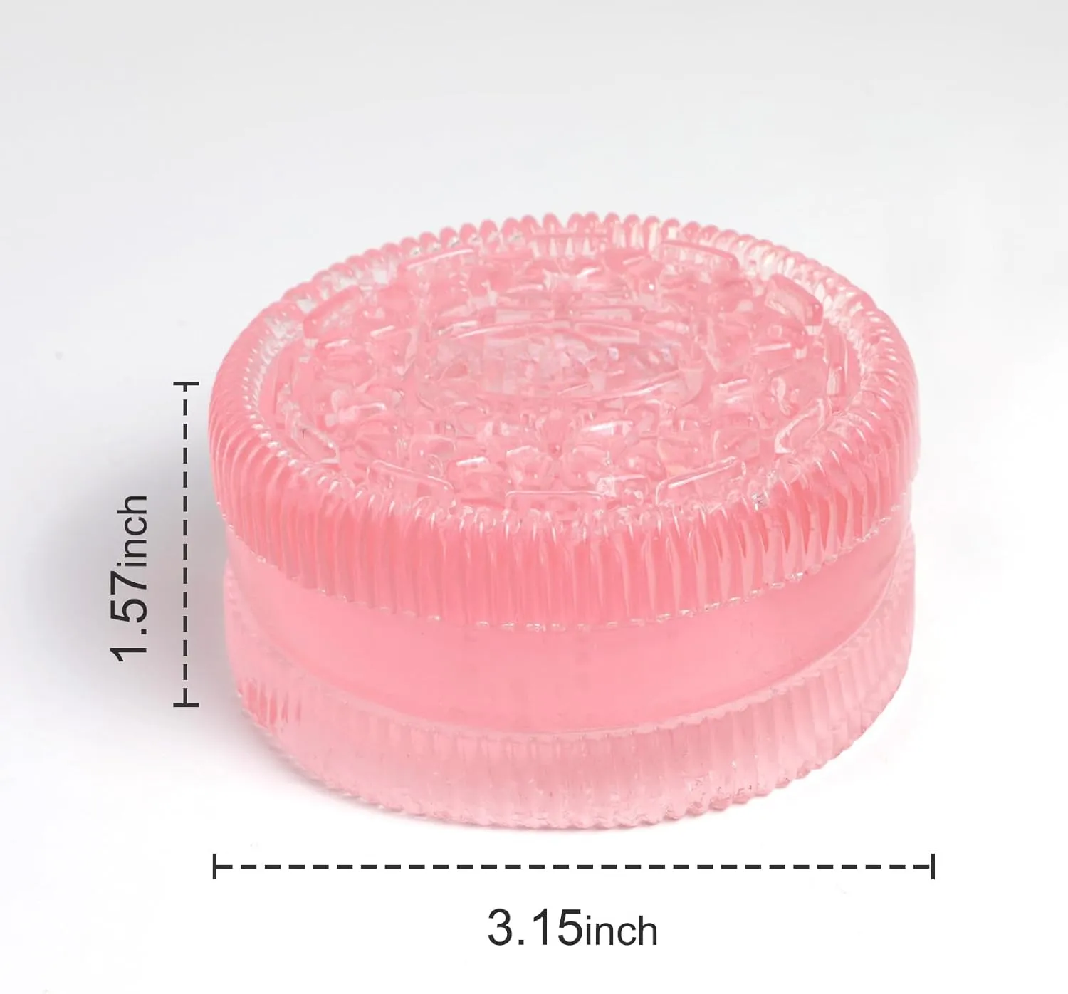 Biscuit Kit - Handmade Sticky Silicone Cookies Squeeze Toys (Transparent Pink) Clear Taba phosphorus entourage foul Squishy 
