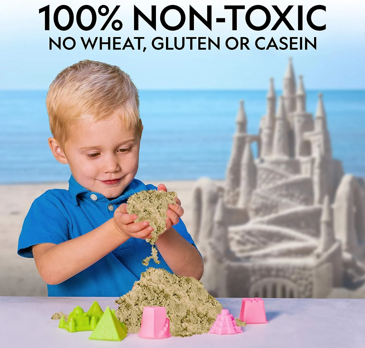 Blue Marble Moon Sand - 12 Lbs. of Play Sand with Castle Molds (Natural) - A Fun No Mess Sensory Activity$ quiz sumptuous instinct Sensory Bin Filler National Geographic 