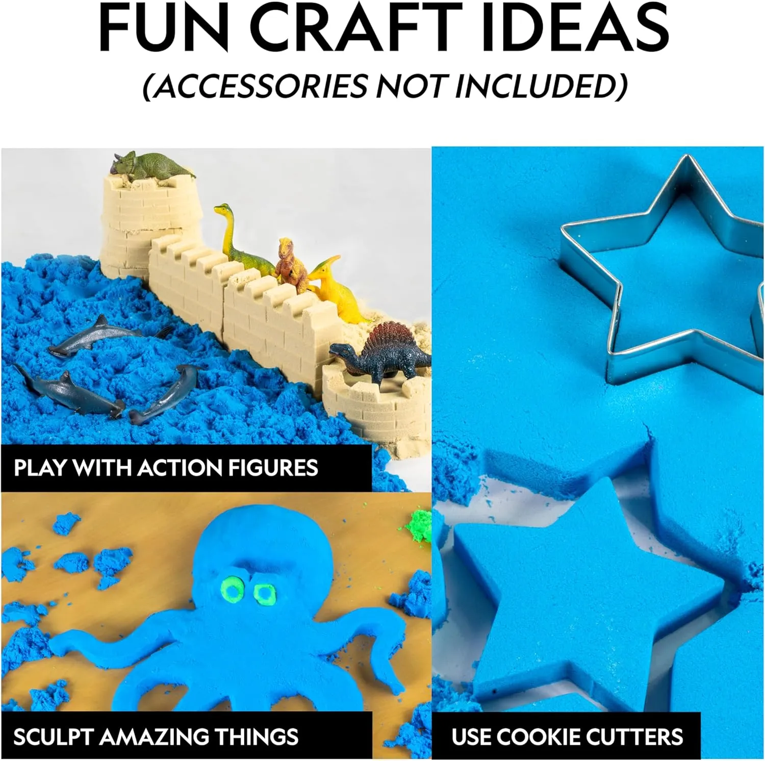 Blue Marble Moon Sand - 12 Lbs. of Play Sand with Castle Molds (Natural) - A Fun No Mess Sensory Activity$ quiz sumptuous instinct Sensory Bin Filler National Geographic 
