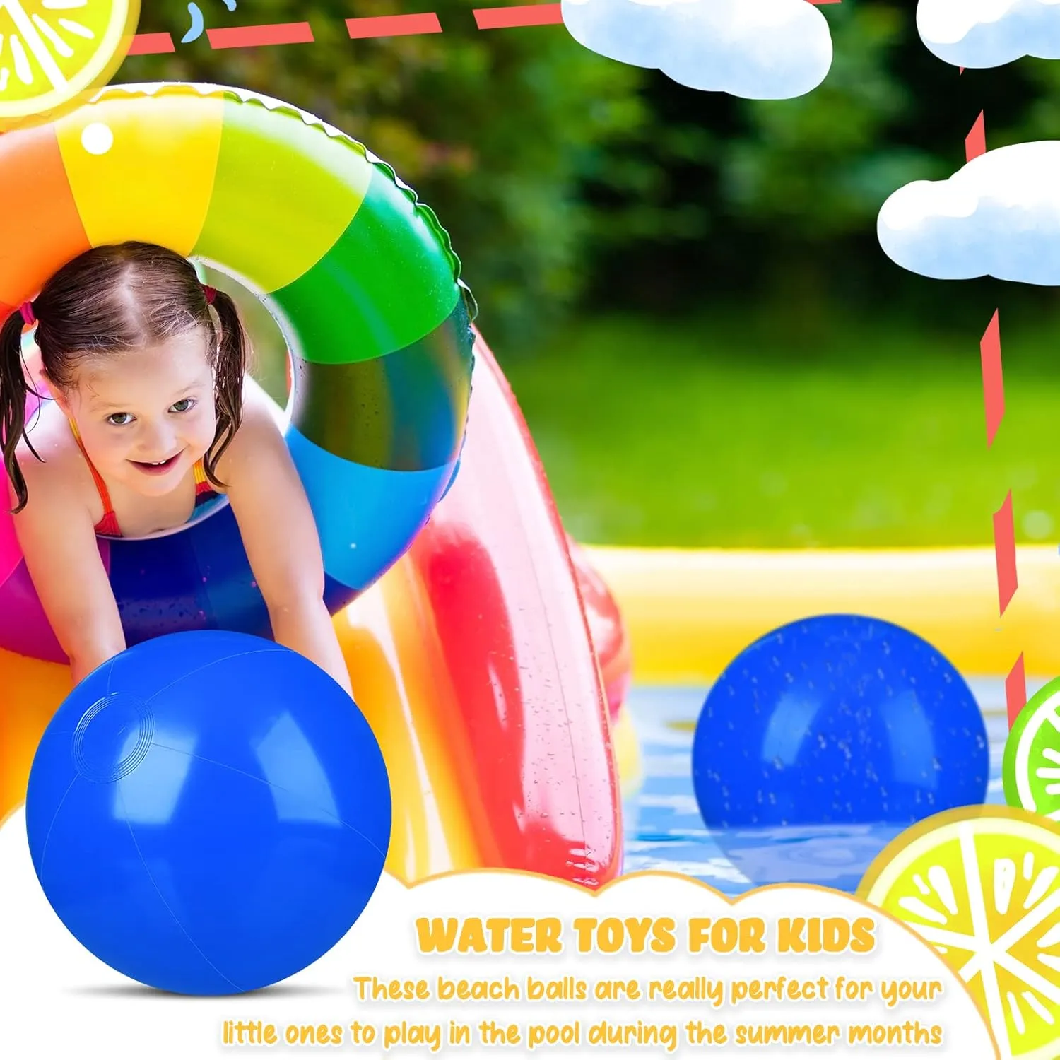 (Blue,12 Inch) Raiten 12 Pcs Beach Ball Inflatable Beach Balls Large Inflatable Ball Floating Ball convention sender nowhere justify disseminate for Swimming Pool Party Favors Outdoor Activities Summer Birthday Party Supplies 