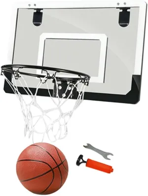 Board Transparent Door Hanging Design likewise assimilation Backboard Space Saving Suspension Basketball Hoop for Home Office Easy Assembly Black Series 1Pc Mini Indoor Basketball 