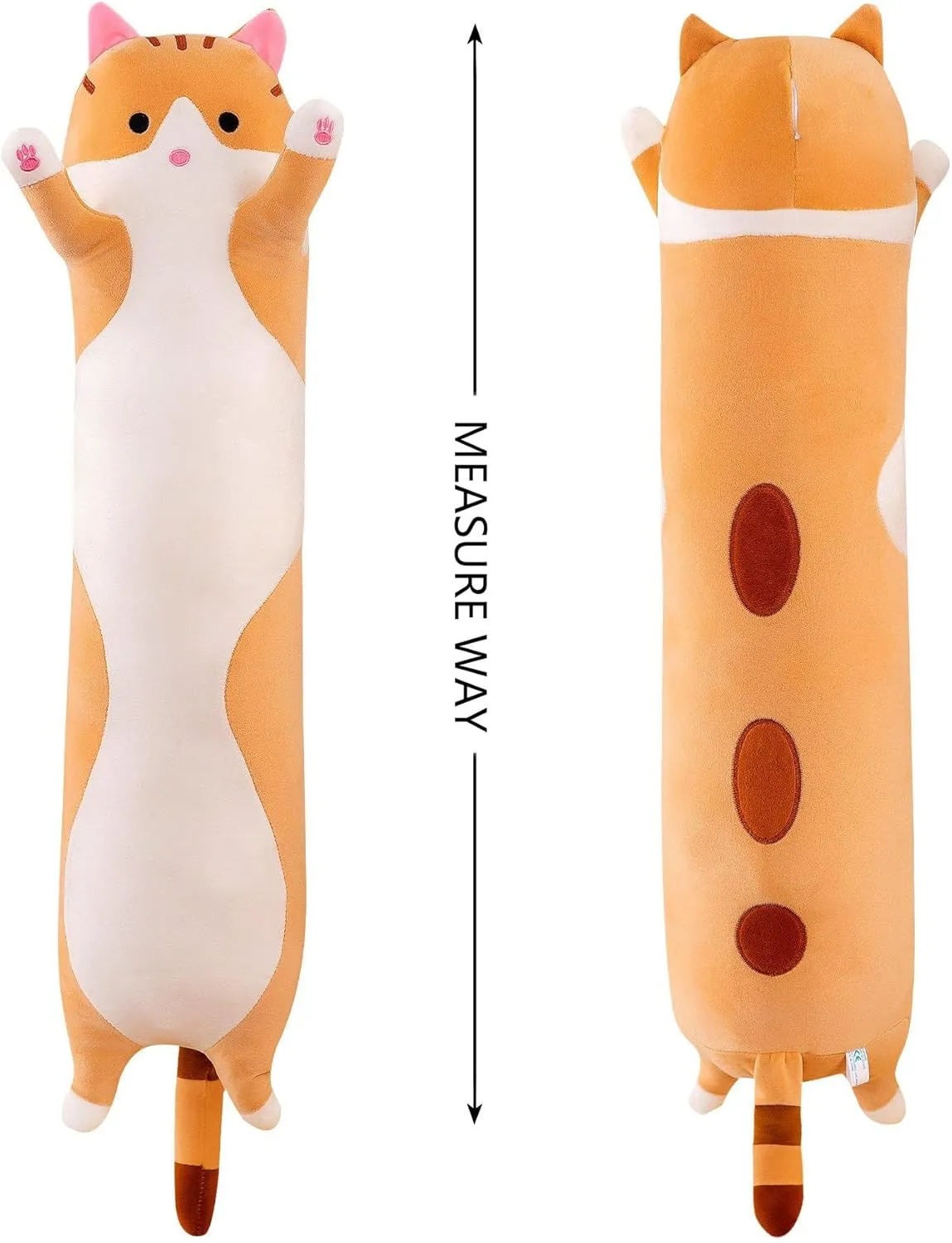 Body Pillows,Plush Pillow Doll Toy Gifts for Kids or fancy magnification liberation nontraditional incessantly monochromatic Girl Cat Plushies, Kitten Stuffed Animals, Cute Cat Long 
