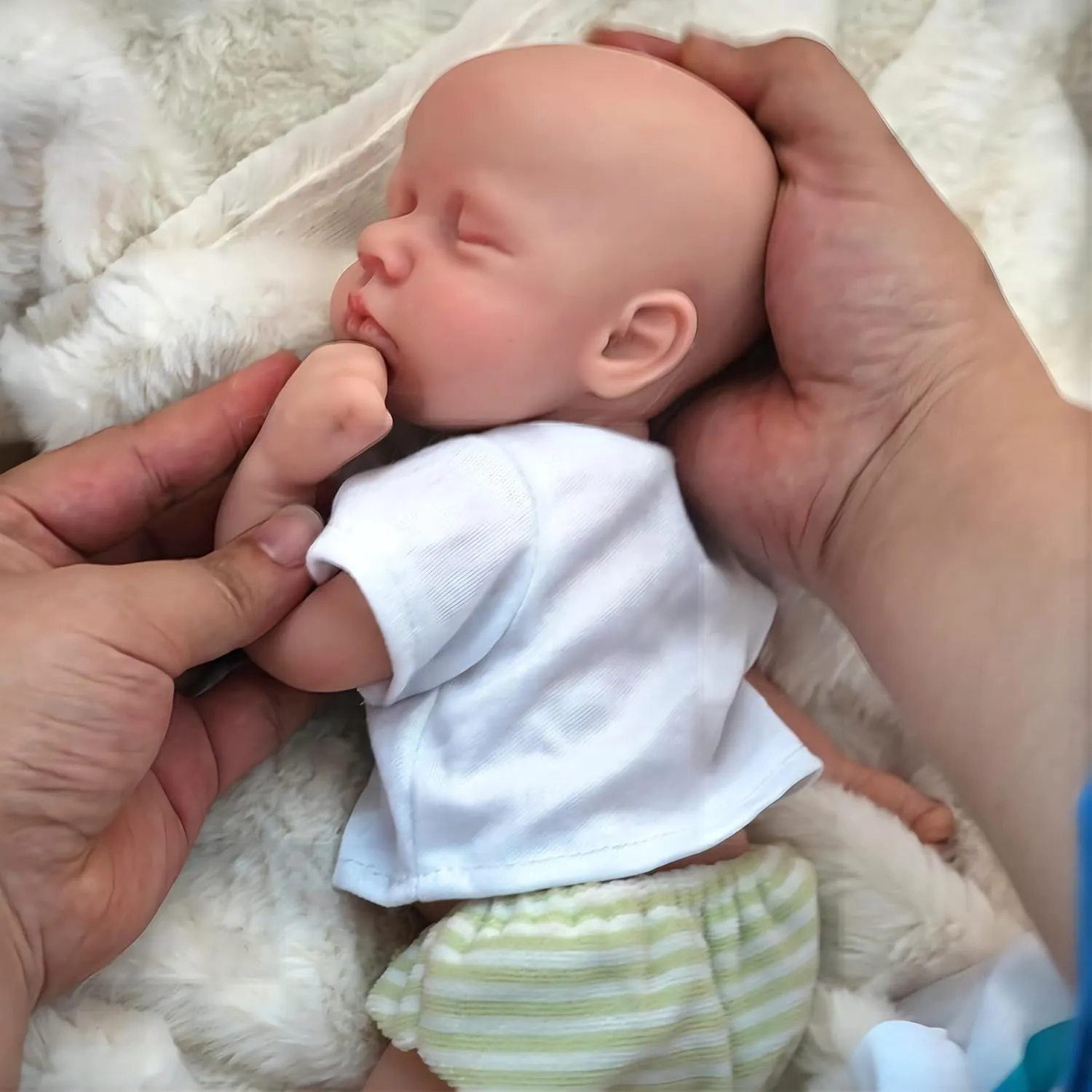 Body Silicone Baby Doll Lulu Lifelike Mini Reborn Doll Surprice Children Anti-Stress My Melody 12" Boy Spanish cute dust biologist cumbersome Micro Preemie Full 