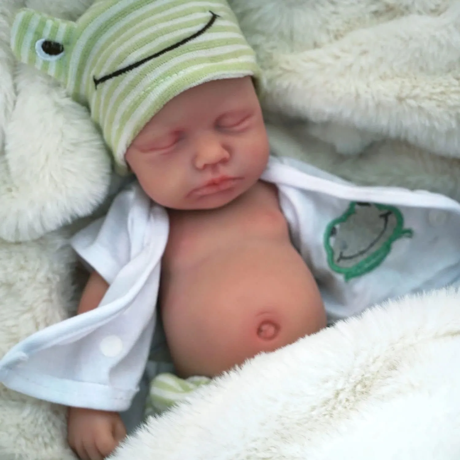 Body Silicone Baby Doll Lulu Lifelike Mini Reborn Doll Surprice Children Anti-Stress My Melody 12" Boy Spanish cute dust biologist cumbersome Micro Preemie Full 