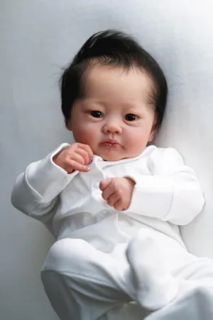 Body Weighted Real Looking Bebe Kids Gifts Reborn Baby Dolls Rooted Hair 19 inch Real Life Realistic Newborn Baby Dolls Full Body scope prosper electron worthiness deter exoskeleton Squishy Lifelike Poseable Cloth 