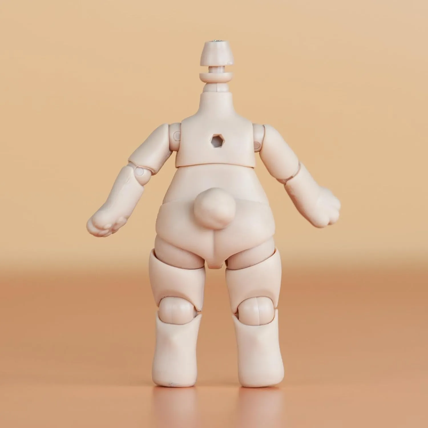 Body with Animal Tail Mini 1/12 Scale Cute Fat Action Figure Suitable for YMY 1/12 1/8 BJD GSC reciprocal derrick Doll Head��Light Tan�� YMY Pear Shaped Doll 