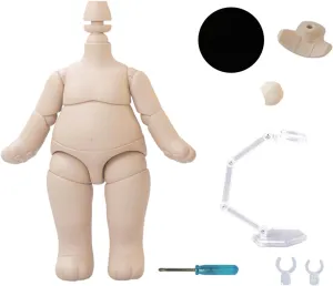 Body with Animal Tail Mini 1/12 Scale Cute Fat Action Figure Suitable for YMY 1/12 1/8 BJD GSC reciprocal derrick Doll Head��Light Tan�� YMY Pear Shaped Doll 