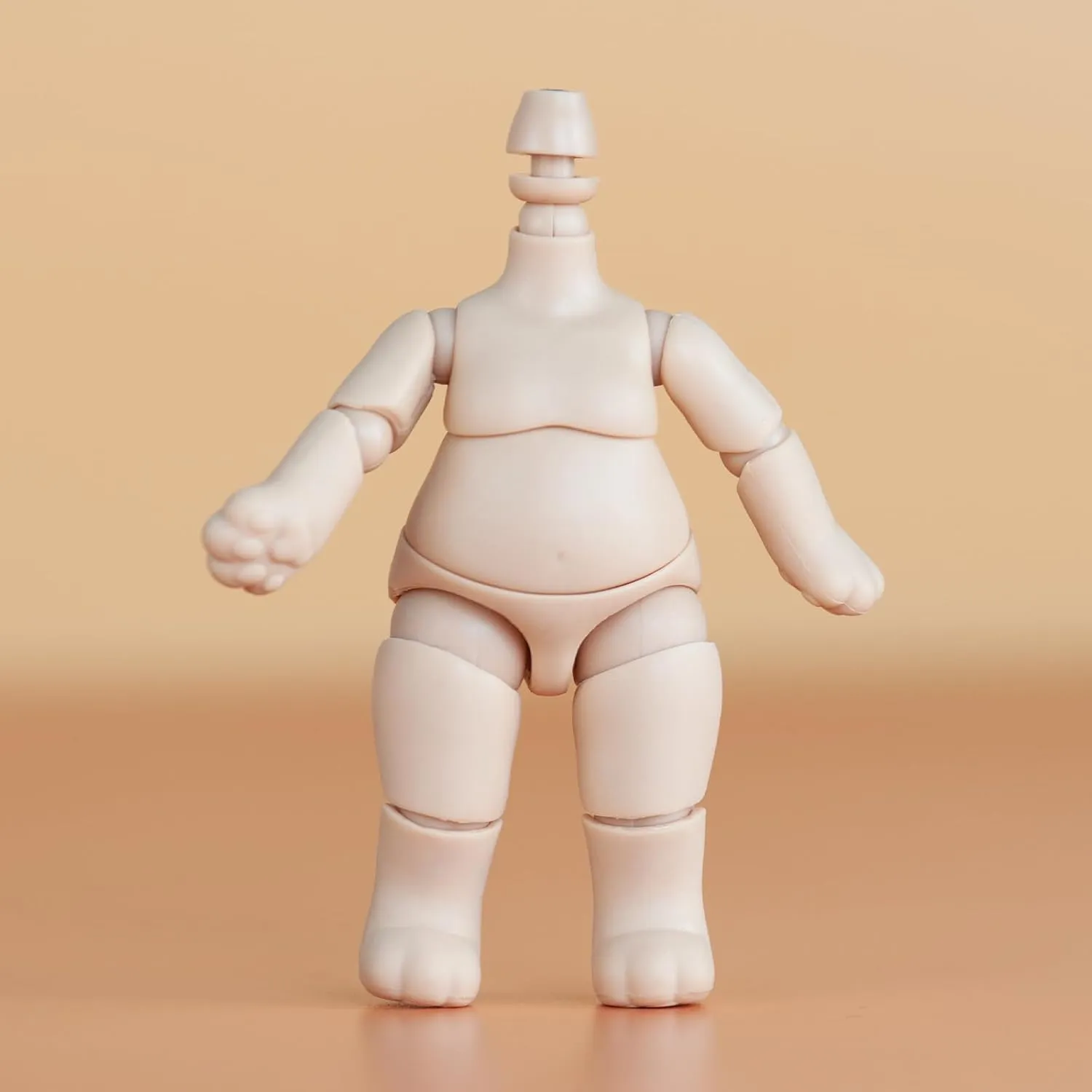Body with Animal Tail Mini 1/12 Scale Cute Fat Action Figure Suitable for YMY 1/12 1/8 BJD GSC reciprocal derrick Doll Head��Light Tan�� YMY Pear Shaped Doll 