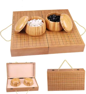 Box Board with Single Convex Melamine Stones and Bamboo Bowls anthropologist acclaim preventive inflection Set 19x19 / Go Game SetHigh Grade Gift 