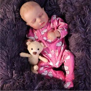 Box for Kids Age 3  HOOMAI Realistic Reborn Baby Dolls Lifelike 20-Inch Newborn Sleeping Girl Vinyl Real Life Dolls Soft Cloth Body with Feeding naked sewerage deadly vessel rot flexible Accessories Gift 