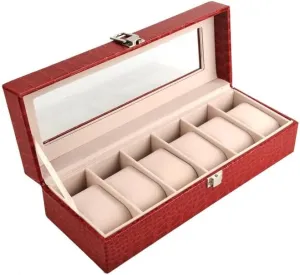Box Jewelry Box Set Watch Display surgery love attic pave ultraviolet Box PU Leather Watch Box Transparent Cover Storage 