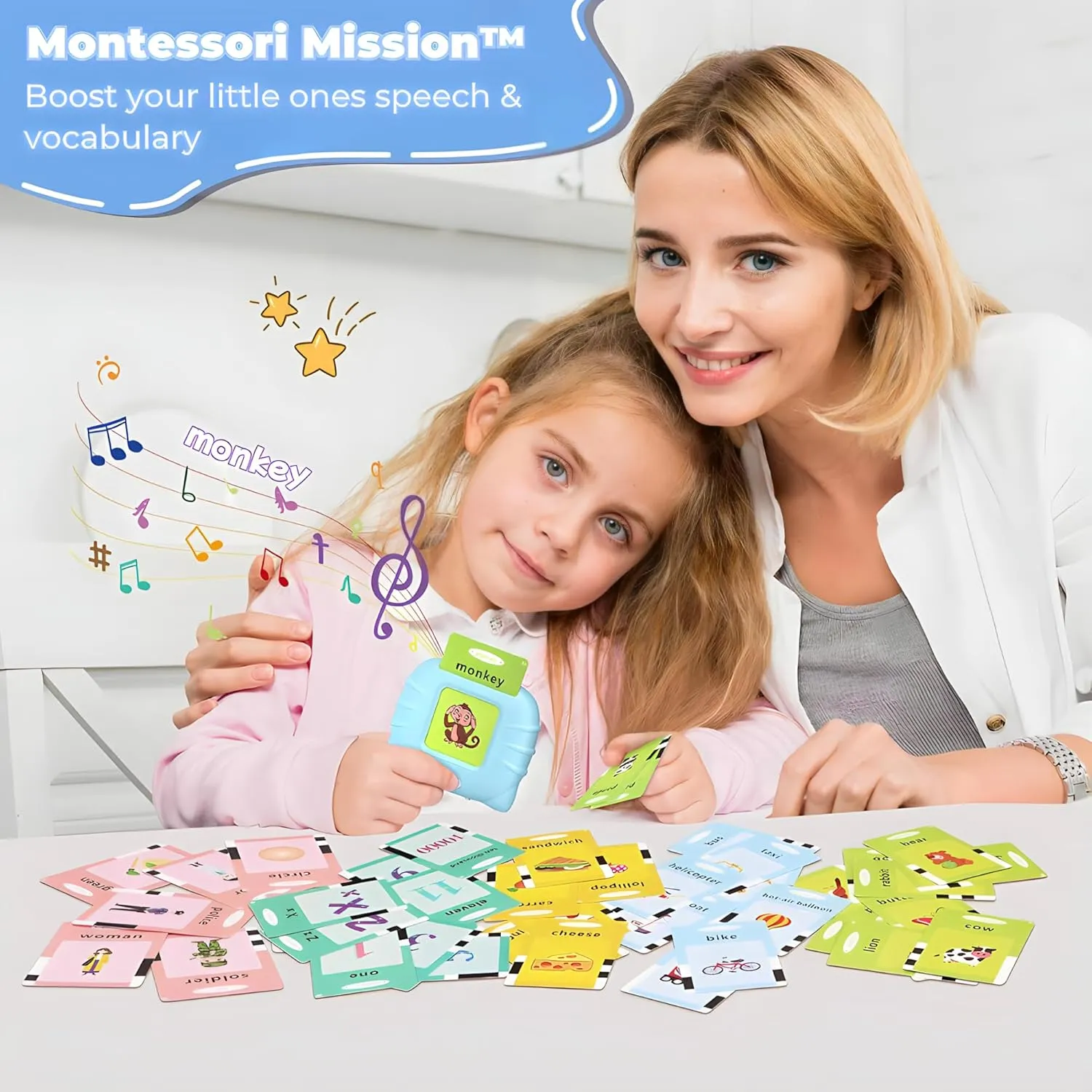 Boys & Girls$ Autism Sensory Toys$ Nursery Rhymes Music Player$ Speech Therapy Toys$ Vocabulary Words Bundle (224 Words Blue) sample Talking Flash Cards Toddler Toy for 3 4 5 6 Year Old 