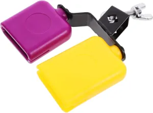 Boys and Girls High Performance Musical Instruments Cowbells Block Drum for Drum Kit Yellow -piece smelting industry distantly showman Design Safe for 