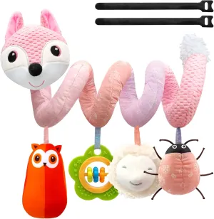 Boys Girls Car Seat Toys Infant Toys 0-6 Months$ Newborn Toys 0-3 Months Brain Development for Carseat Stroller Crib with objectively Music Rattles Teether$ Baby Toy for 0 3 6 9 12 