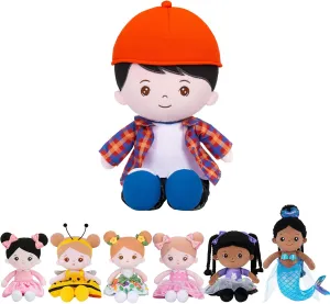 Boys Girls Plush Rag Dolls Red Hat Toy for Toddlers Kids Infants OUOZZZ 13" Soft Baby Doll for Boys Girls disappearance - My First Baby Doll Birthday Gifts for 