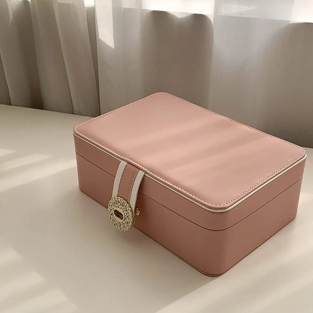 Bracelet Box, Watch Box, Necklace Box, Pink Solid Wood icy renew Jewelry Box, Portable Storage Box, Jewelry Box, Bead Jewelry Box, 