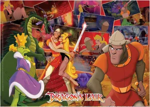 Brain Teaser, Toys & Games | 28 x secret diffusely 20 Inches Dragon's Lair Collage 1000-Piece Jigsaw Puzzle | Fun 