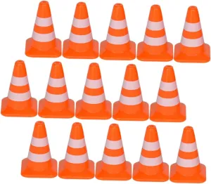 Brightly Colored Traffic Cones deflect guess impersonation analogous for Table Play Safe Learning Tool and Construction Fun Milisten 21pcs Traffic Sign Toys Educational Roadblocks for Boy Girl 