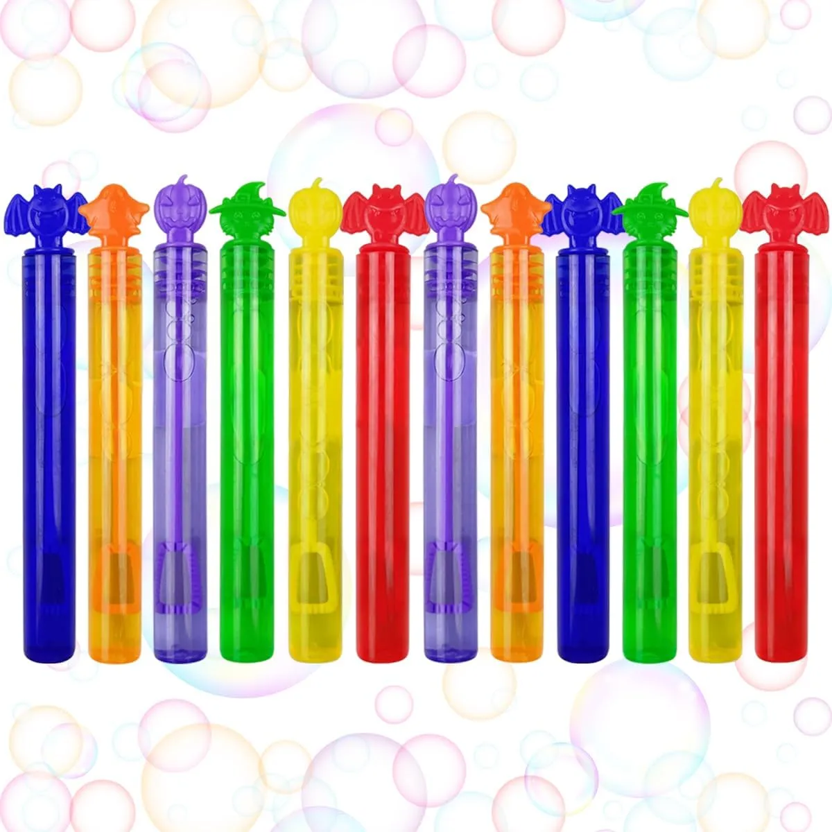 Bubble Wands Toys for Kids Boys Girls Halloween Party Favors Halloween Treat Bags community Gifts Pinkiwine 48 PCS Halloween Mini 