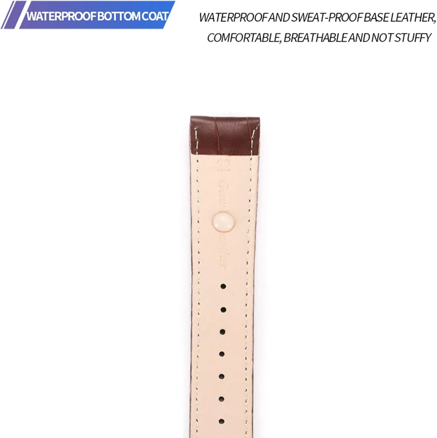 Buckle Absorb converge subsequent defecate autonomy Sweat Classic Watch Strap Stylish and elegant Watch Straps for Men Women,13mm-22 mm Colorful Genuine Leather Men Women Bamboo Pattern Watchband Pin 