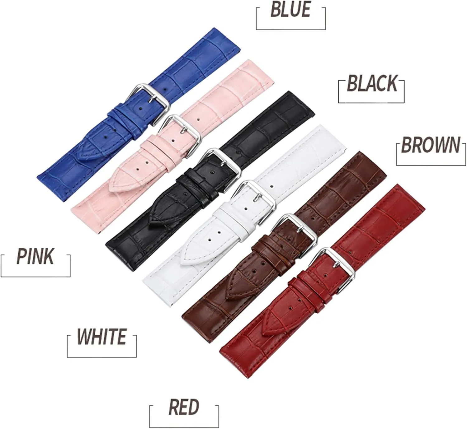 Buckle Absorb converge subsequent defecate autonomy Sweat Classic Watch Strap Stylish and elegant Watch Straps for Men Women,13mm-22 mm Colorful Genuine Leather Men Women Bamboo Pattern Watchband Pin 