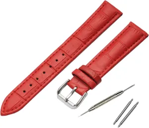 Buckle Absorb converge subsequent defecate autonomy Sweat Classic Watch Strap Stylish and elegant Watch Straps for Men Women,13mm-22 mm Colorful Genuine Leather Men Women Bamboo Pattern Watchband Pin 