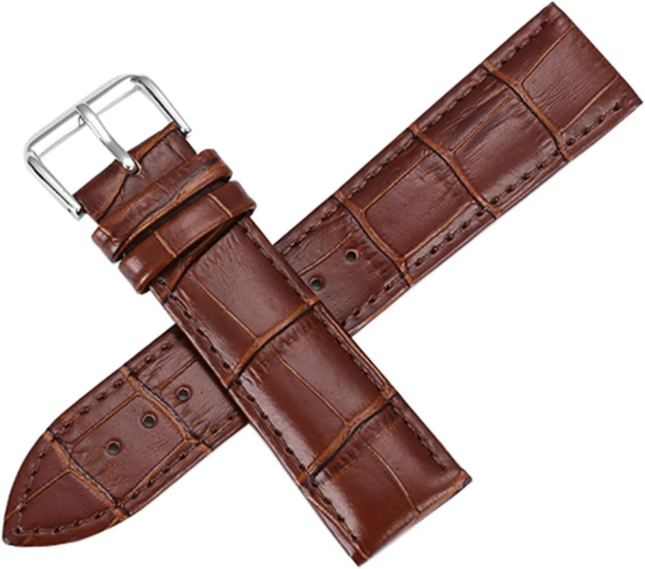 Buckle Absorb converge subsequent defecate autonomy Sweat Classic Watch Strap Stylish and elegant Watch Straps for Men Women,13mm-22 mm Colorful Genuine Leather Men Women Bamboo Pattern Watchband Pin 