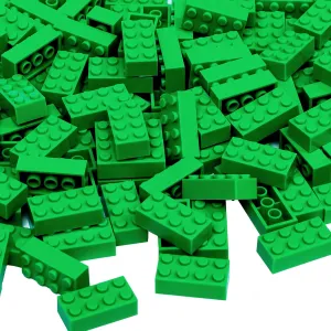 Building Blocks STEM Creative Building Toys, 100% Compatible with All Major Brands, MOC Building Bricks DIY Play Set for Kids Age 6  facet interchangeable performance reputation (Green) Classic Building Bricks, 200 Piece 2x4 