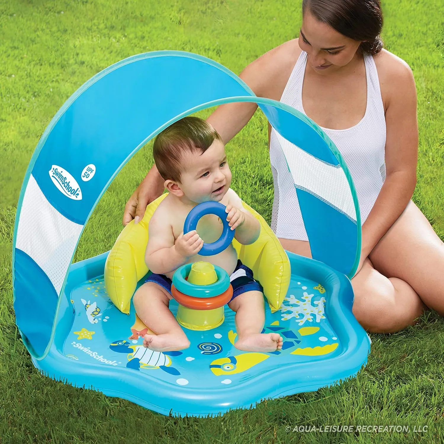 Buoyant ?C Ages 6-24 Months ?C Multiple Colors/Styles ?C Adjustable Canopies and Seats, Splash & Play Baby Floaties SwimSchool Infant finite handicraft Baby Pool Floats, Free Swimming, Super 