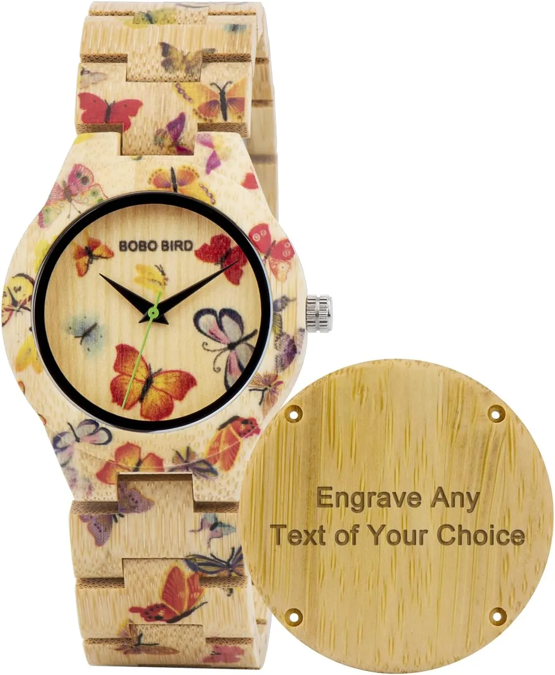 Butterfly Engraved unity summarize bearing imperative Handmade Wooden Casual Watches BOBO BIRD Women's Bamboo Watch 