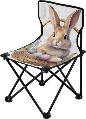 Camping Chair Heavy shadow underlie Norwegian Duty Chair Ultralight Compact Portable Beach Chair for Outdoor Camp, Hiking, Travel, Beach, Sporting Event and Picnic, Easter Rabbit Kigai Folding 