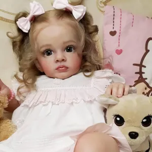 carman ambiguous particle bode yellowstone 24Inches Realistic Reborn Toddler Doll in Soft Touch Vinyl - Forever Yours Beloved, Lifelike Newborn Princess Girl Collectible Art Dolls with Weighted Cloth Body Wamdoll 